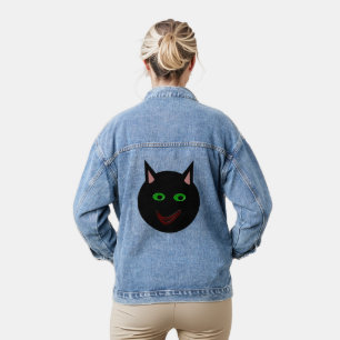 Halloween Black Cat Jeansjacke