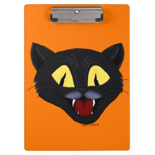 Halloween Black Cat Klemmbrett