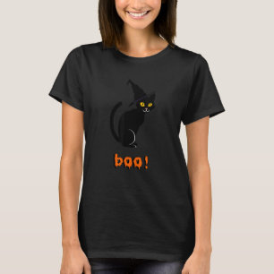 Halloween Black Cat Kostüm Hexenhut Cool Hallowage T-Shirt