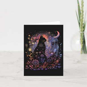 Halloween Black Cat Kostüm Mystical Cat Lover Wom Karte