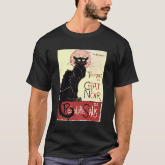 Halloween Black Cat Le Chat Noir Tournee Französis T-Shirt