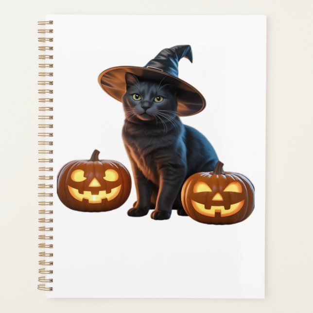 Halloween Black Cat Magic Classic T-Shirt Planer (Vorderseite)