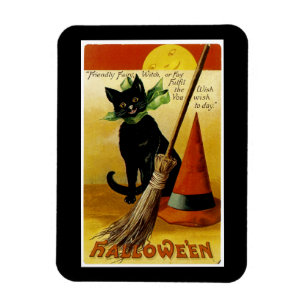 Halloween Black Cat Magnet