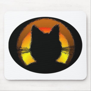 Halloween Black Cat Mousepad
