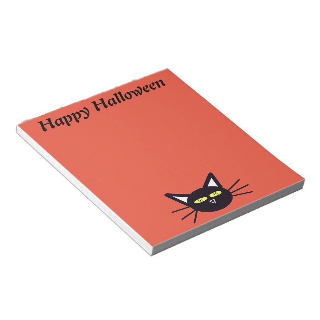 Halloween Black Cat Notizblock (angewinkelt)