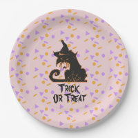 Halloween Black Cat Party Confetti Pink