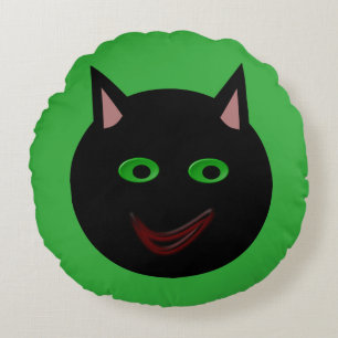 Halloween Black Cat Pillow Rundes Kissen