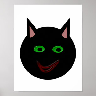 Halloween Black Cat Poster