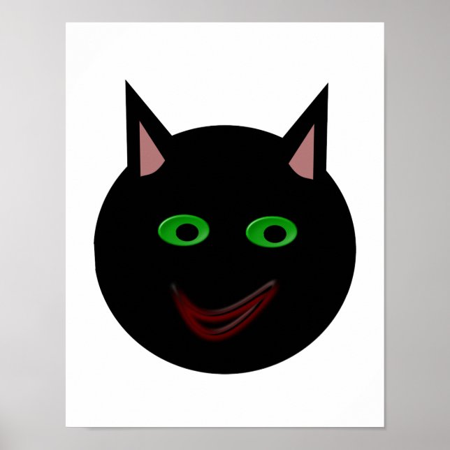Halloween Black Cat Poster (Vorne)