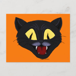 Halloween Black Cat Postkarte