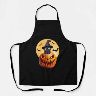 Halloween Black Cat Pumpkin bringen Spannung Männe Schürze