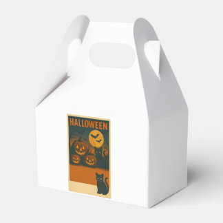 Halloween Black Cat & Pumpkin Gunst Box Geschenkschachtel
