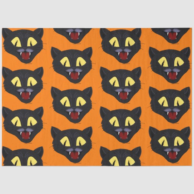 Halloween Black Cat Seidenpapier (Vorderseite)