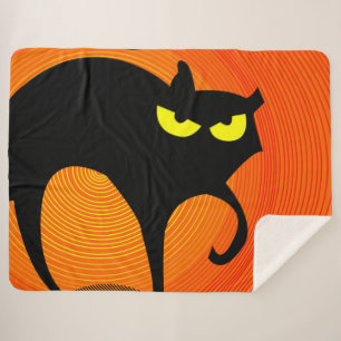 Halloween Black Cat Sherpadecke