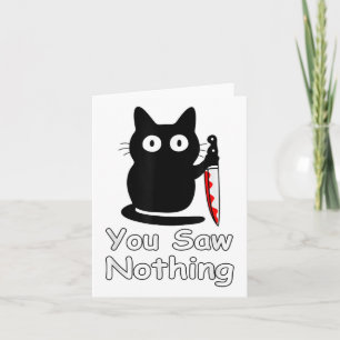 Halloween Black Cat Sie sahen nichts Karte