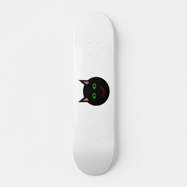 Halloween Black Cat Skateboard (Vorne)