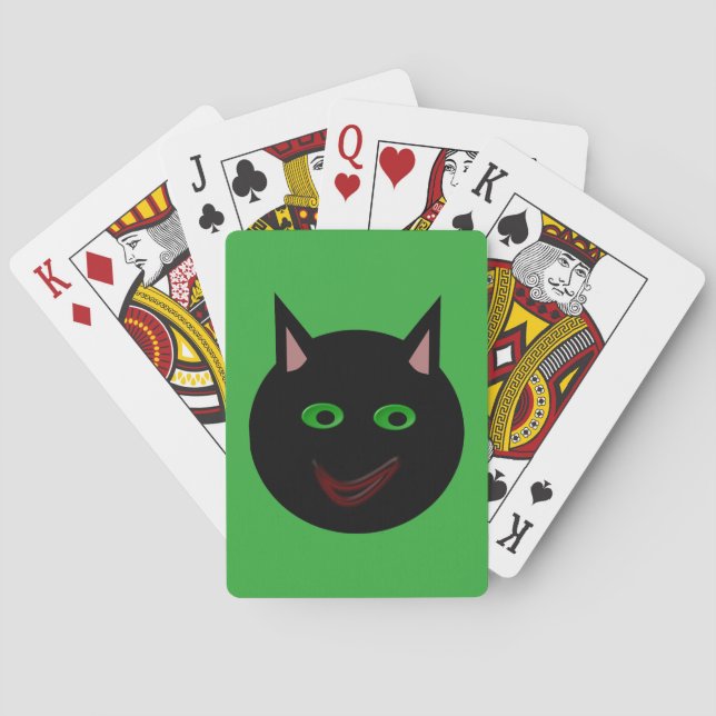 Halloween Black Cat Spielkarten (Rückseite)