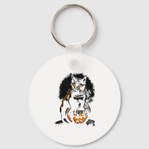 Halloween Black Cat Sticker1 Schlüsselanhänger