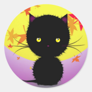 Halloween Black Cat Stickers
