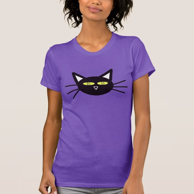 Halloween Black Cat T-Shirt (Vorderseite)