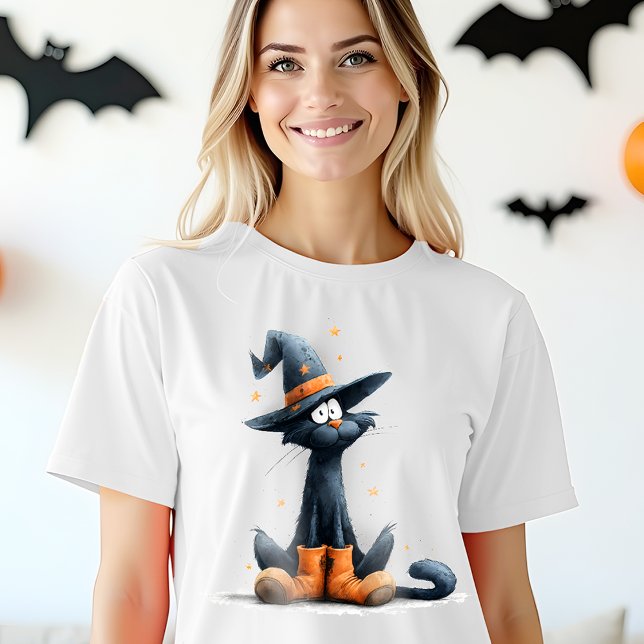Halloween Black Cat T-Shirt (Von Creator hochgeladen)