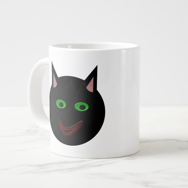 Halloween Black Cat Tasse (Vorderseite Links)