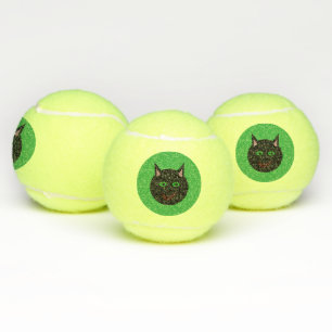 Halloween Black Cat Tennis Balls Tennisbälle