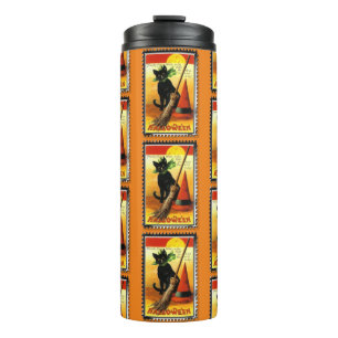 Halloween Black Cat Thermal Tumbler Thermosbecher