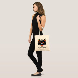 Halloween Black Cat Trick oder Treat Bag mit Namen Tragetasche