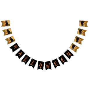 Halloween Black Cat und Pumpkin Wimpelkette