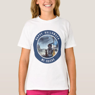 Halloween Black Cat und The Hexenkratzer Nacht T-Shirt