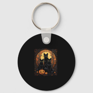 Halloween Black Cat Van Gogh Witch Kawaii Pumpkin Schlüsselanhänger