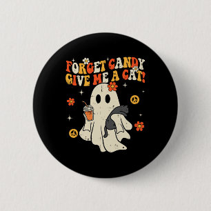 Halloween Black Cat Vergessen Süßes geben mir Katz Button