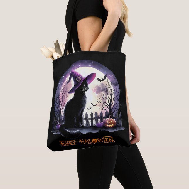 Halloween Black Cat Witz and Bats (Von Nahem)