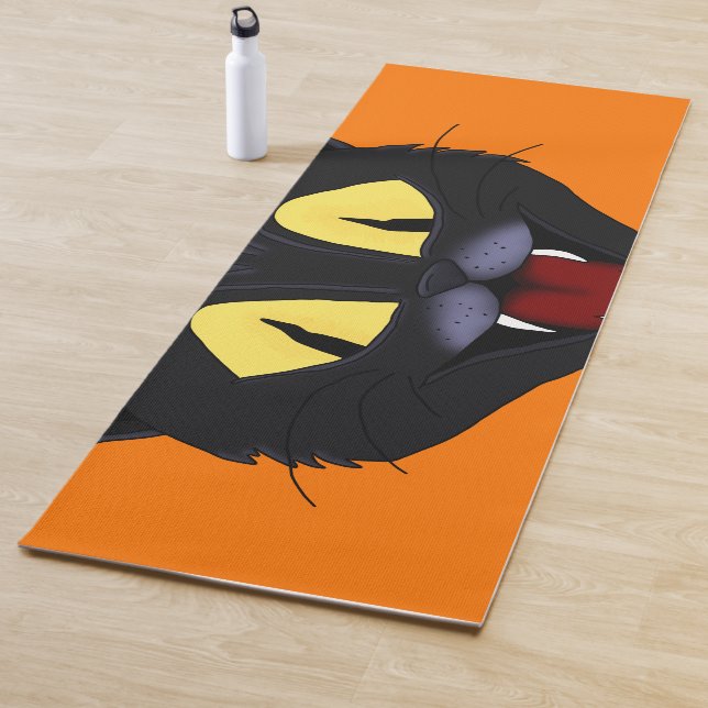 Halloween Black Cat Yogamatte (Beispiel)