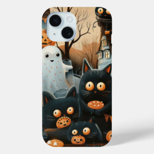 Halloween Black Cats and Moons Funny Witchy Kids Case-Mate iPhone Hülle