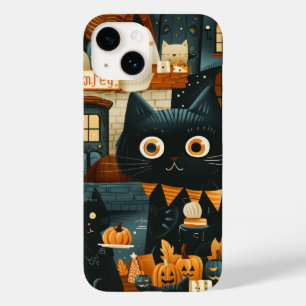 Halloween Black Cats and Moons Funny Witchy Kids Case-Mate iPhone 14 Hülle