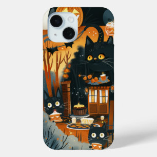 Halloween Black Cats and Moons Funny Witchy Kids Case-Mate iPhone Hülle