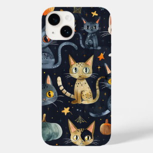 Halloween Black Cats and Moons Funny Witchy Kids Case-Mate iPhone 14 Hülle