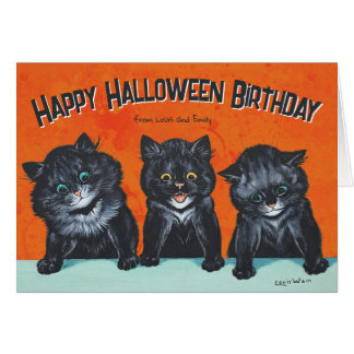 Halloween Black Cats L. Wain CC1285 Karte