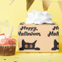 Halloween Black Cats Nahtloses Wrapping-Papier
