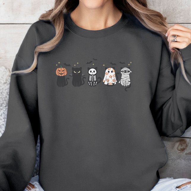 Halloween Black Cats Spooky Niedlich Funny Sweatshirt (Von Creator hochgeladen)