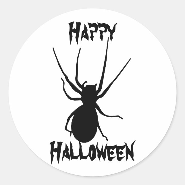 Halloween Black Creepy Spider Stickers (Vorderseite)