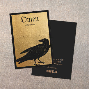 Halloween Black Crow Gold Ohrring