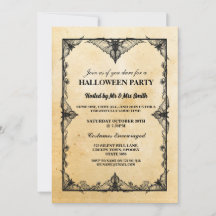 Halloween Black Gothic Bat Frame Party laden