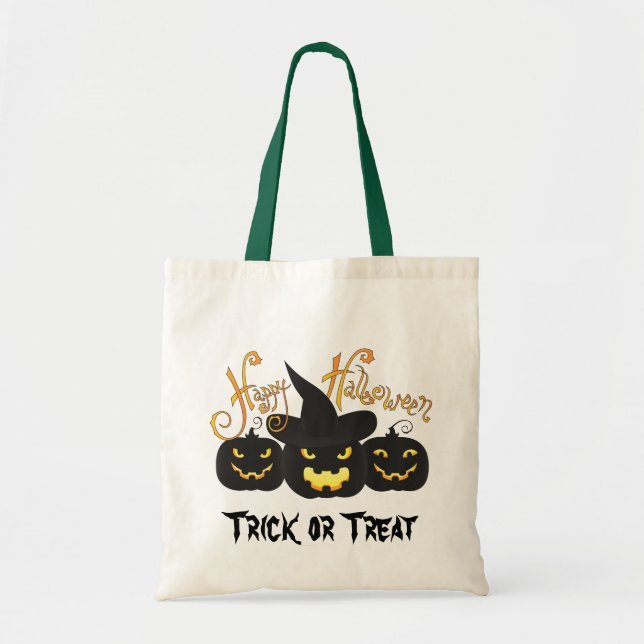 Halloween Black Jack O'Lanterns Bag Tragetasche (Vorne)