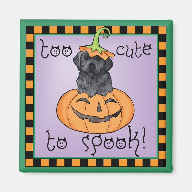 Halloween Black Lab Magnet (Vorne)