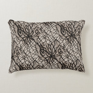 Halloween Black Lace Spider Web Nahtlos Dekokissen