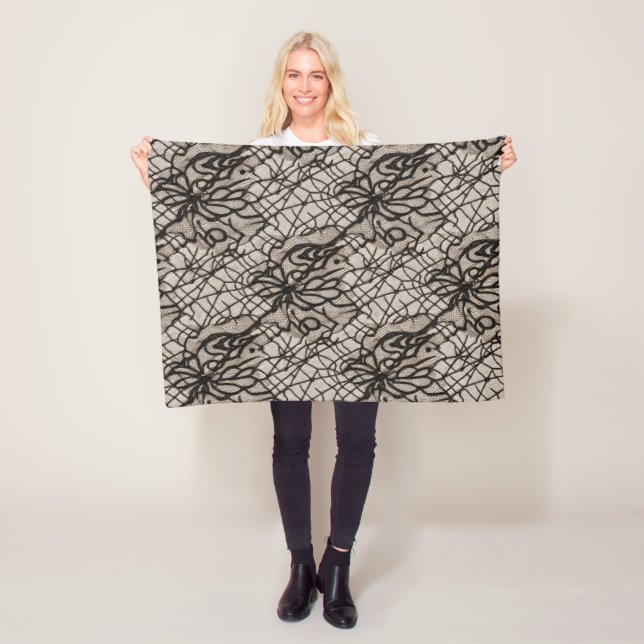 Halloween Black Lace Spieglein Web Blanket - Nahtl Fleecedecke (Beispiel)