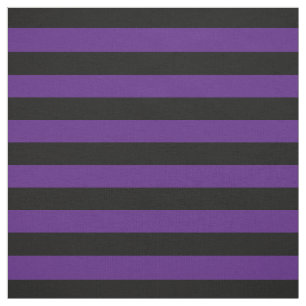 Halloween Black Lila Stripes Pattern Modernes Desi Stoff
